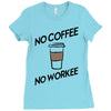 no coffee no workee Ladies Fitted T-Shirt