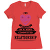 I Am Actually In A Very Commited Relationship Ladies Fitted T-Shirt