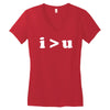 i  u i am greater than you Women's V-Neck T-Shirt