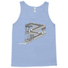 some game involving falling blocks in the style of m.c. escher Tank Top