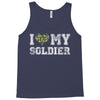 i love my soldier regular camouflage Tank Top