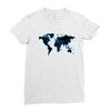 World Map Design Ladies Fitted T-Shirt