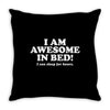 awesome in bed Throw Pillow