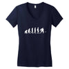 golf evolotions white letter Women's V-Neck T-Shirt