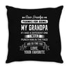 Dear Grandpa, Love, Your Favorite Throw Pillow