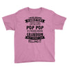 Super Cool Pop Pop Of A Freaking Awesome Grandson Youth Tee