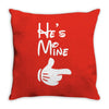 he's mine she's mine Throw Pillow