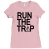 run the trap mens trap music t shirt dope swag hipster flosstradamus t Ladies Fitted T-Shirt