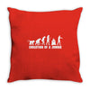 evolution of a zombie Throw Pillow