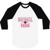 softball mom glitter 3/4 Sleeve Shirt