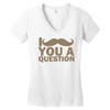 i mustache you a question Women's V-Neck T-Shirt