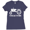 tractor driver for farmer and construction worker Ladies Fitted T-Shirt