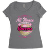 quens are born [your date] Women's Triblend Scoop T-shirt