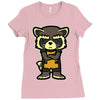 angry raccoon Ladies Fitted T-Shirt