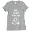 keep calm play flute Ladies Fitted T-Shirt