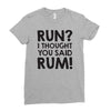 run rum Ladies Fitted T-Shirt
