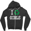 i recycle girls slogan text funny baseball jersey Zipper Hoodie