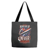 never surrender Tote Bags