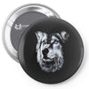round neck dog wolf Pin-back button