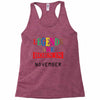 legends are born november Racerback Tank