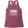 do not touch the belly maternity Racerback Tank