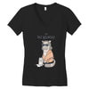 the big meowski Women's V-Neck T-Shirt