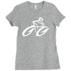 cyclist road bike biking Ladies Fitted T-Shirt