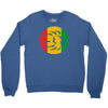 rasta lion head reggae dub step music dance Crewneck Sweatshirt
