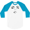 girl eye face black 3/4 Sleeve Shirt