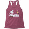 zombies hate fast food Racerback Tank
