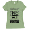 Never Underestimate A Dad With An Engineering Degree Ladies Fitted T-Shirt