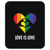 Love Is Love LGBT Rainbow Heart Mousepad