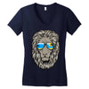 summer lion Women's V-Neck T-Shirt