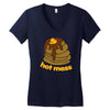 hot mess pancakes Women's V-Neck T-Shirt