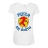 pizza on earth Maternity Scoop Neck T-shirt
