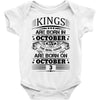 Real Kings Are Born On October 3 Baby Onesie