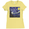 tardis starry night Ladies Fitted T-Shirt