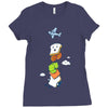 mid air disintegrated Ladies Fitted T-Shirt