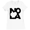 love nola new orleans american jazz blues music t shirt Ladies Fitted T-Shirt