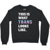 This is What Trans Looks Like Crewneck Sweatshirt