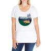 Way Down We Go Ladies Curvy T-Shirt