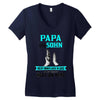 papa und sohn Women's V-Neck T-Shirt