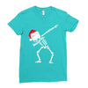 skeleton dabbing christmas Ladies Fitted T-Shirt