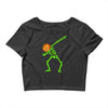 pumpkin skeleton dabbing Crop Top