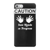 caution! jazz handsfunny jazz dance comic boogie camp trumpet iPhone 7 Case