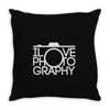 i love photography best trending Throw Pillow