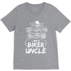 You Cant Scare Me I am Biker Uncle V-Neck Tee