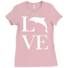 love dolphin Ladies Fitted T-Shirt