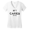 no1 cares Women's V-Neck T-Shirt