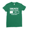 sarcastic comment loading please wait funny cool humour Ladies Fitted T-Shirt